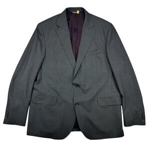 Jack Victor Dean CT Wool Contemporary Fit Blazer Jacket Grey Size US 46 L